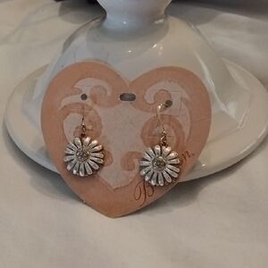 Brighton Silver and Gold Daisy Earrings